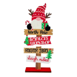 Christmas Table Decor - Wooden Sign, Assorted
